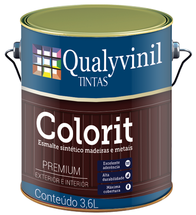 Colorit Base Solvente - Esmalte Sintético para Madeiras e Metais.
